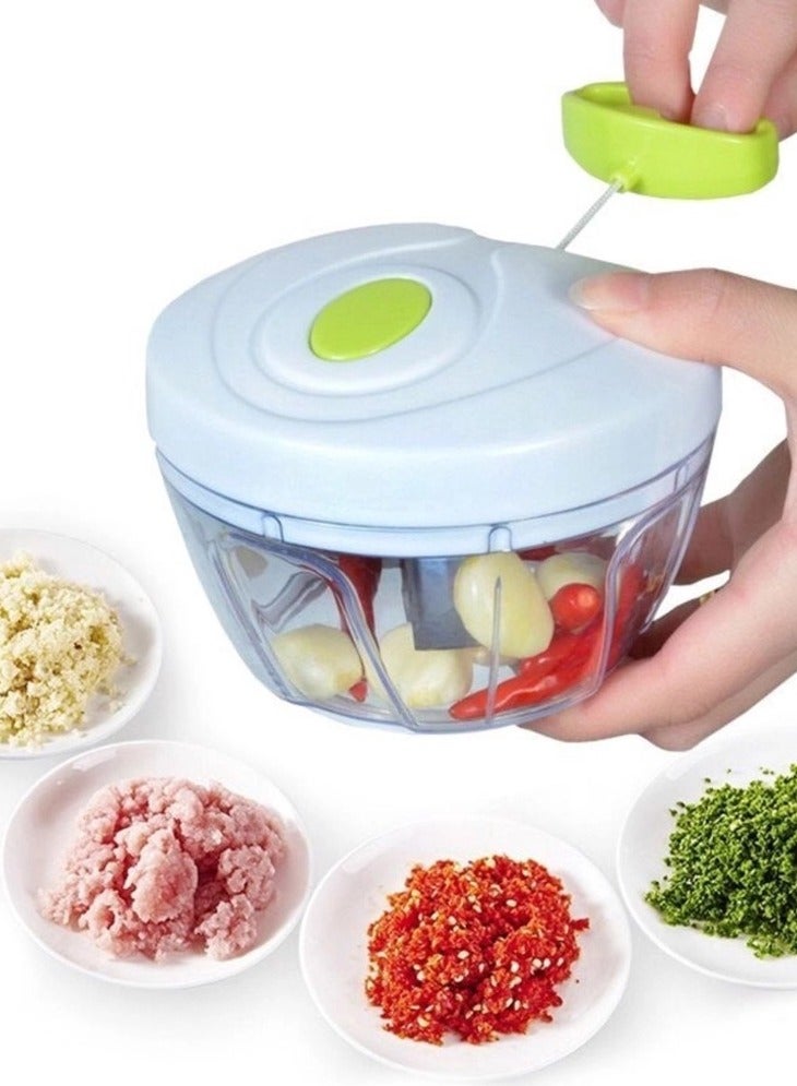 Smart Kitchen Hand Operated 400ml Food Chopper for Vegetables, Onions, Garlic, Purees, Fruits, Herbs and More - Image 5