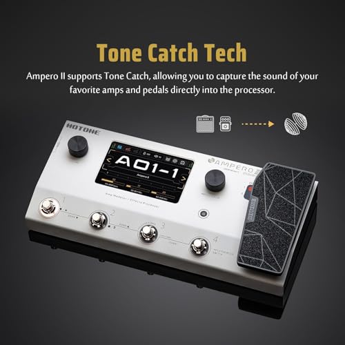 HOTONE Multi-Effects Pedal Dual Effect Chains with Expression Pedal FX Loop MIDI I/O Stereo OTG USB Audio Interface Touch Screen Ampero II(Include 10 PCS Additional Footswitch Toppers) - Image 3