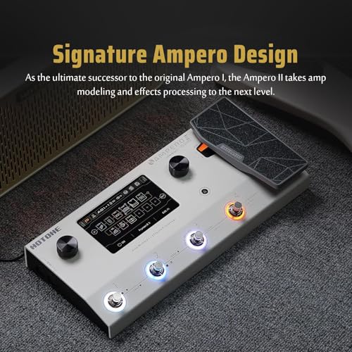 HOTONE Multi-Effects Pedal Dual Effect Chains with Expression Pedal FX Loop MIDI I/O Stereo OTG USB Audio Interface Touch Screen Ampero II(Include 10 PCS Additional Footswitch Toppers) - Image 2