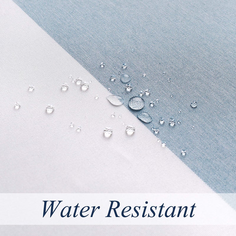 WEST LAKE Blue Off White Fabric Shower Curtain, Color Block Contemporary Bathroom DÃ©cor, Waterproof Bath Room Curtain, 12 Rust Proof Grommets Top for Hotel Spa Home,NO Hook,70''x72'' - Image 4