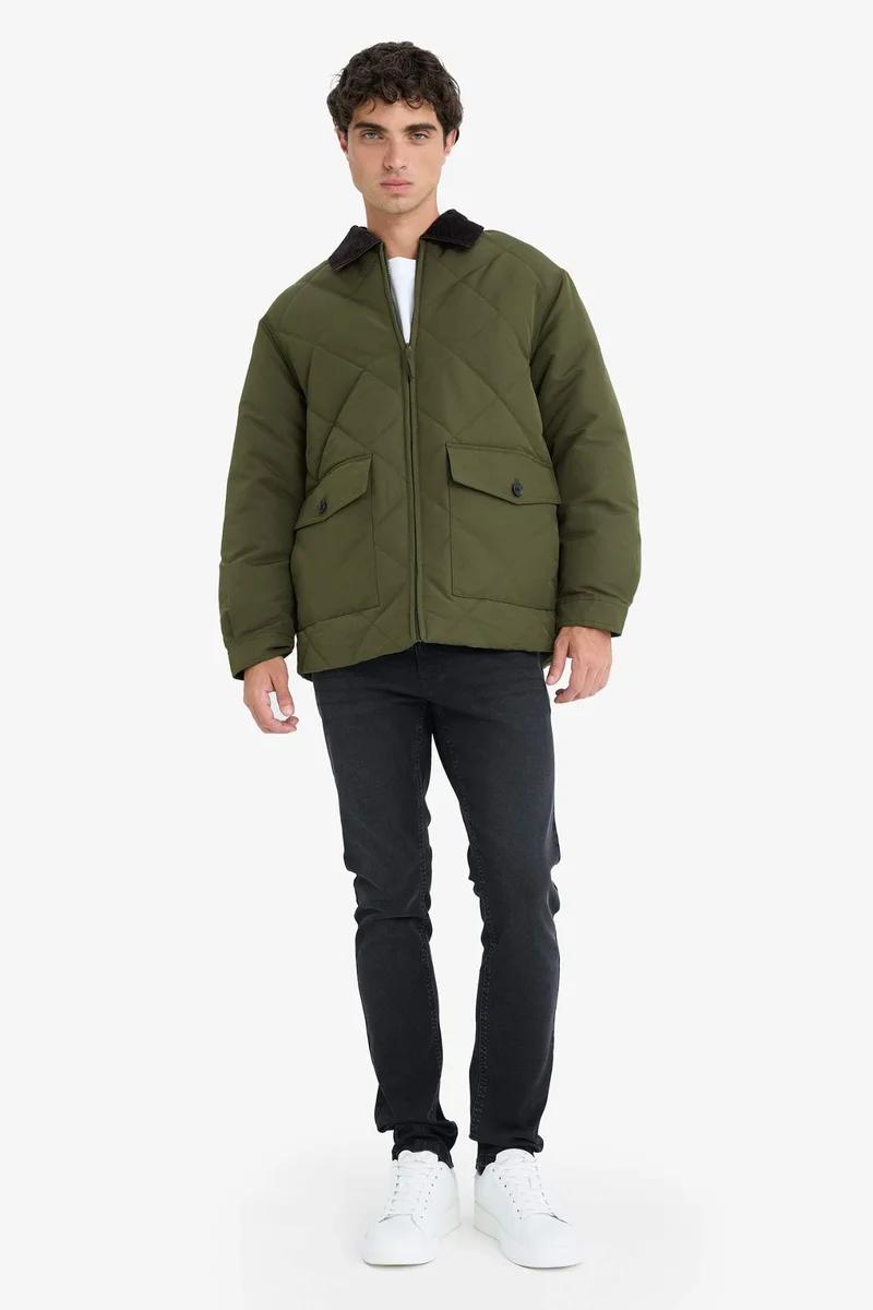 Defacto Relax Fit Lined Pocketed Puffer Jacket