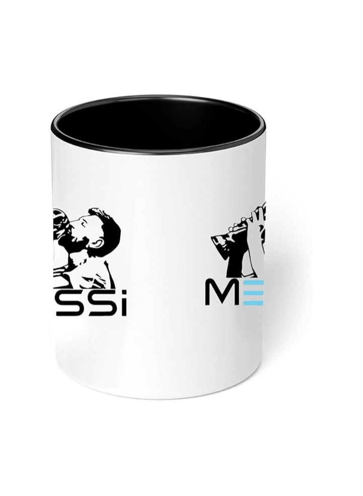 Football Printed Black Two Tone Coffee Mug-Gift For Football-Ceramic Two Tone Mug 11 Oz - Image 4