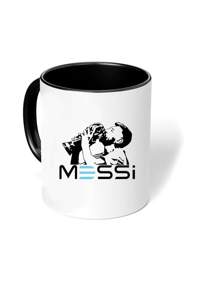 Football Printed Black Two Tone Coffee Mug-Gift For Football-Ceramic Two Tone Mug 11 Oz - Image 3