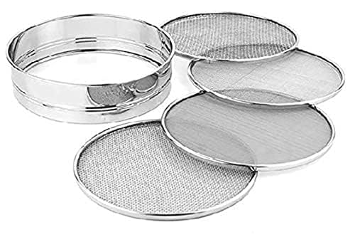 VISMII Stainless Steel 4 in 1 Interchangeable Sieve Set of 5 Flour Chalni Spices Food Strainers Atta Chalni Jaali Channi Atta Maida Strainer - Image 1