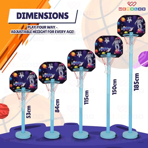 Wembley Basketball Game for Kids | Indoor Mini Hoop Playset with Ball & Net | Height Adjustable Stand with Scoreboard | Easy to Assemble Basketball Toy for Boys & Girls 3+ Years - Image 3