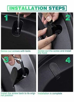SYOSI Car Front Trunk Hooks Accessories Front Hook Holding Clips Set Replacement with Hooks Clip Bolt Covers Front Trunk Bag Suit for Tesla Model 3 (2 Pcs, Left And Right Hook)  - Image 4