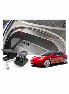 SYOSI Car Front Trunk Hooks Accessories Front Hook Holding Clips Set Replacement with Hooks Clip Bolt Covers Front Trunk Bag Suit for Tesla Model 3 (2 Pcs, Left And Right Hook)  - Image 1