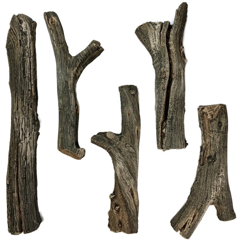 Midwest Hearth Midwest Hearth Deluxe Decorative Branch and Twig Set  Cast from Real Logs and Hand Painted in USA Driftwood 5Piece 