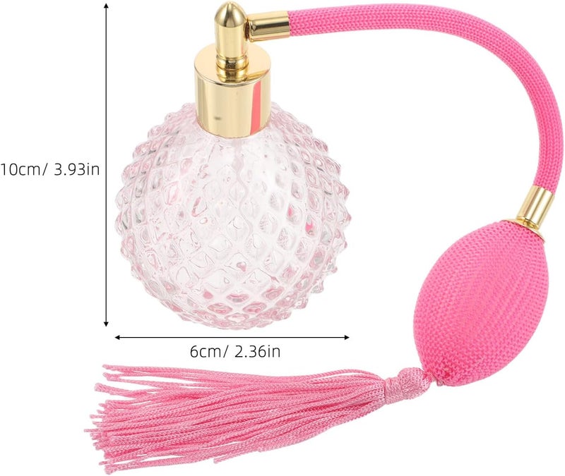 Hemobllo 100ml Refillable Perfume Bottle with Sprayer and Tassel, Vintage Glass Atomizer for Travel and Vanity, Elegant Fine Mist Spray Fragrance Container - Image 2