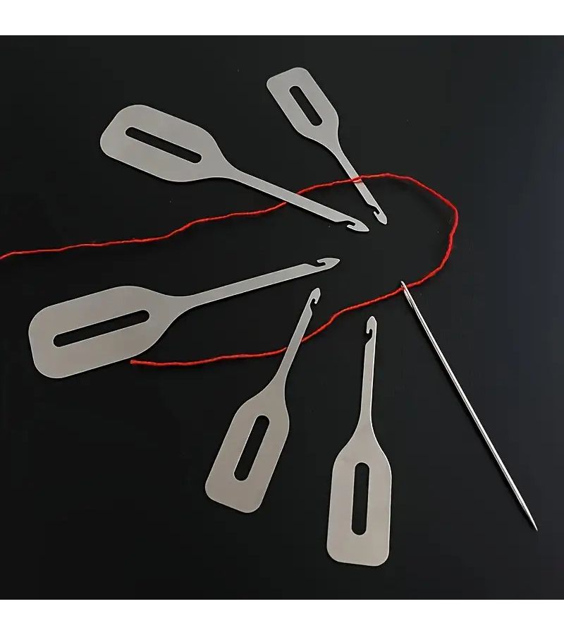 Quick Needle Threader 5 Sets for Sewing and Embroidery Easy Hand Threading Tool - Image 4
