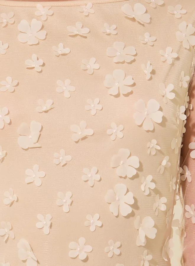 Take Two Embellished Boat Neck A-Line Maxi Dress
