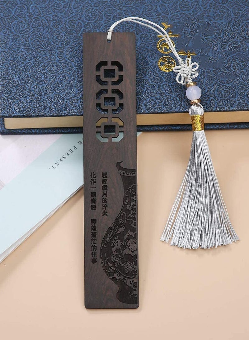 SOLARAE Handmade Wooden Bookmark Gift Box Set, Wooden Bookmark With Beautiful Tassels, Bookmark is a Unique Gift for Teachers, Students, Men and Women - Image 4