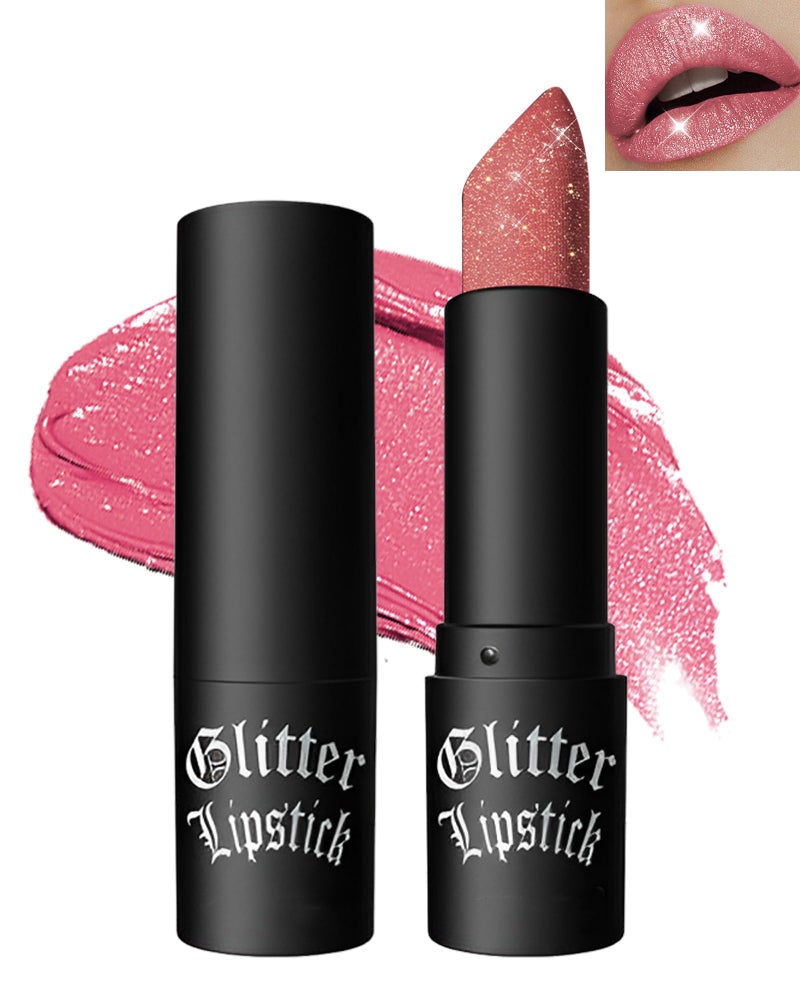 Diamond Glitter Matte Lipstick Shiny Lip Gloss Sparkling High Pigment Longlasting Waterproof Smudgeproof NonStick Cup LipstickShimmer Tinted Lip BlamWomens Day Makeup Gift for Women Girl02