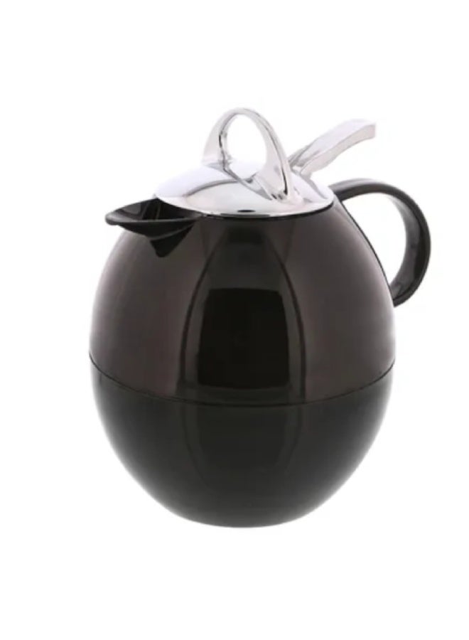 Round Vacuum Flask, Glass Interior Body Black - 1L, China