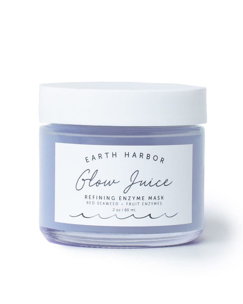 Earth Harbor  GLOW JUICE Refining Enzyme Mask  100 Natural  Nontoxic  Red Seaweed  Fruit Enzymes  Brightens and Clarifies 2 oz