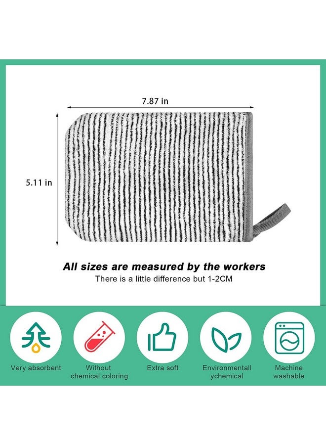 Phogary 8 Facial Body Washcloths, Soft Face Shower Coral Fleece Mitts Cleansing Bath Spa Terry Towels, Reusable Makeup Remover Mitt Gloves, European Style Towel Cloth Skin Care Towelettes  - Image 2