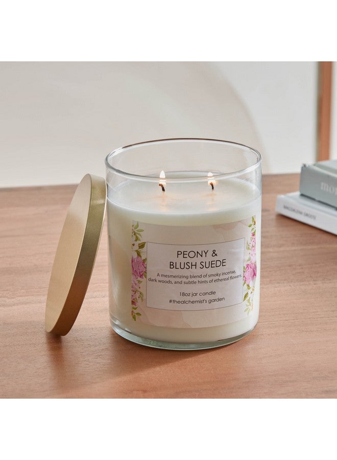 Home Box Aure Peony and Blush Blown Jar Candle with Metal Lid 510 g - Image 1