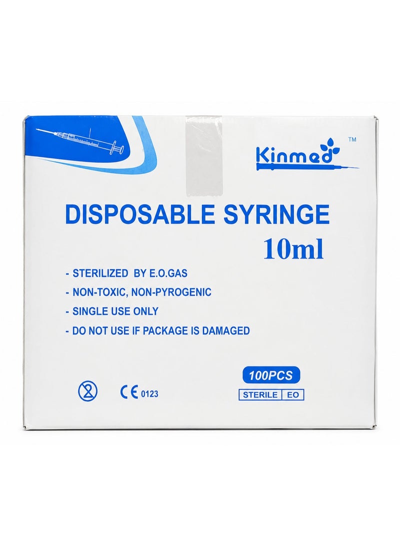 Kinmed disposable syringe 10 ml 100 pcs - Image 1
