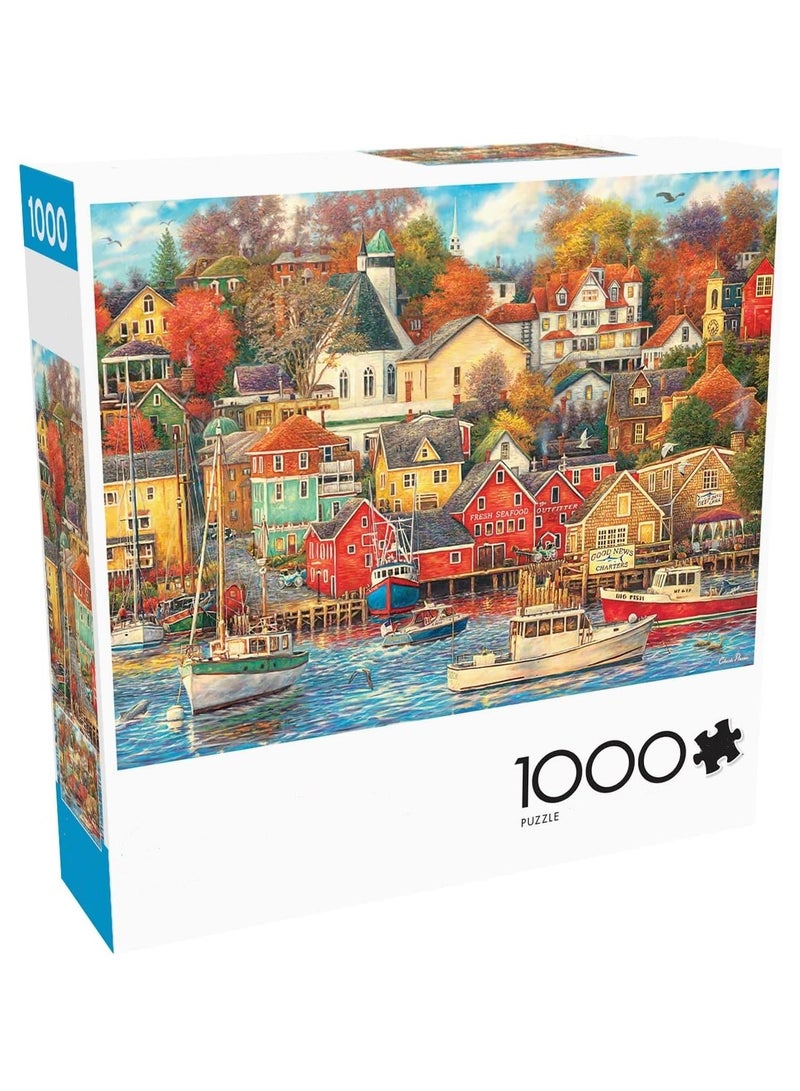 Anna 1000-Piece European Coastal Shipbuilding Scenery Puzzle - Image 5