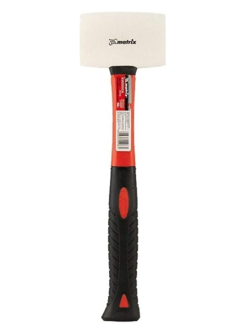 MTX White Rubber Mallet with Fiberglass Handle (225g) - Image 1
