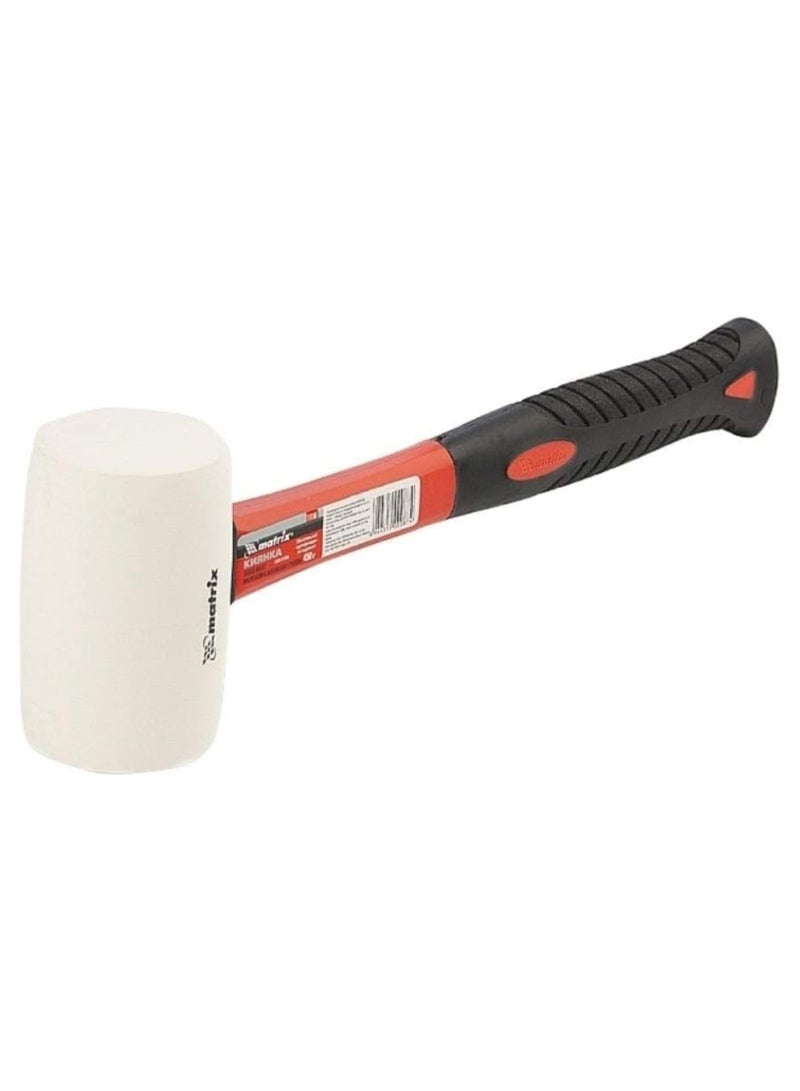 MTX White Rubber Mallet with Fiberglass Handle (225g) - Image 3