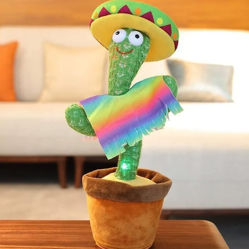 Dancing Cactus Toy,Talking Repeat Singing Sunny Cactus Toy 120 Pcs Songs for Baby 15S Record Your Sound Sing+Repeat+Dancing+Recording+LED - Image 3