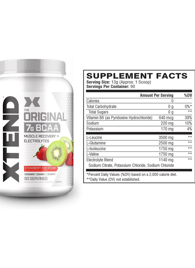 SCIVATION XTEND The Original 7g BCAA 1.17kg Strawberry Kiwi Splash Flavor 90 Serving  - Image 3