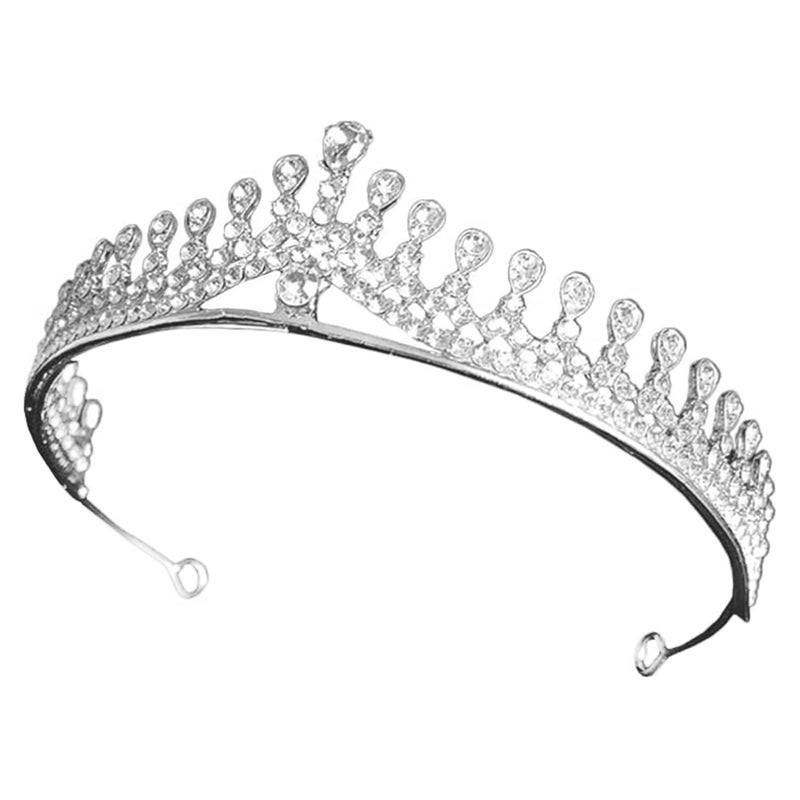 PEORA Cubic Zirconia & Crystal Studded Princess Tiara Crown for Girls & Women Birthday Gift Hair Accessories - Image 5