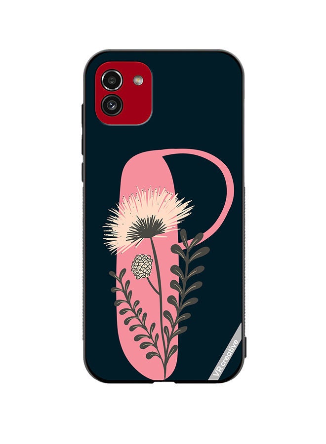 VR CREATIVE Protective Case Cover For Samsung Galaxy A03 Alphabet P Design Multicolour - Image 1