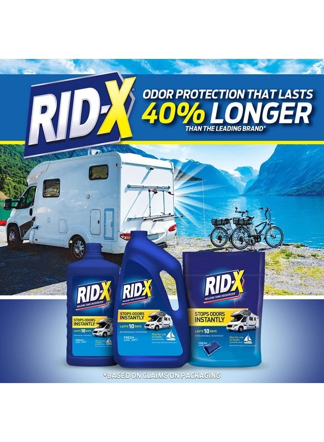 Rid-x Holding Tank Deodorizer Pacs, Septic Tank Treatment for Rv, Boats, & Portable Toilets, Fresh Scent, 8 Count - Image 2