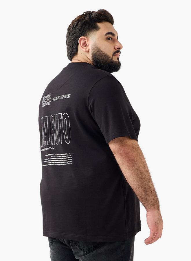 ماكسيم تيشيرت رجالي بطبعة ناروتو بياقة دائرية وأكمام قصيرة - Image 3