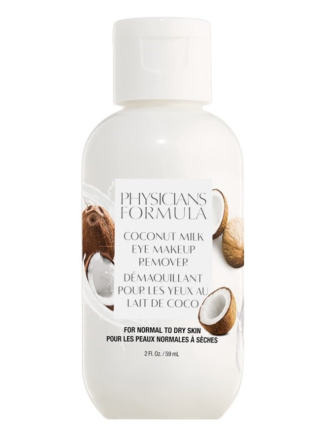 Eye Makeup Remover By Physicians Formula Coconut Milk Waterproof Eye Makeup Remover, Dermatologist Tested, Oil-Free, for Sensitive Skin, 2 Fl Oz (Pack of 1)