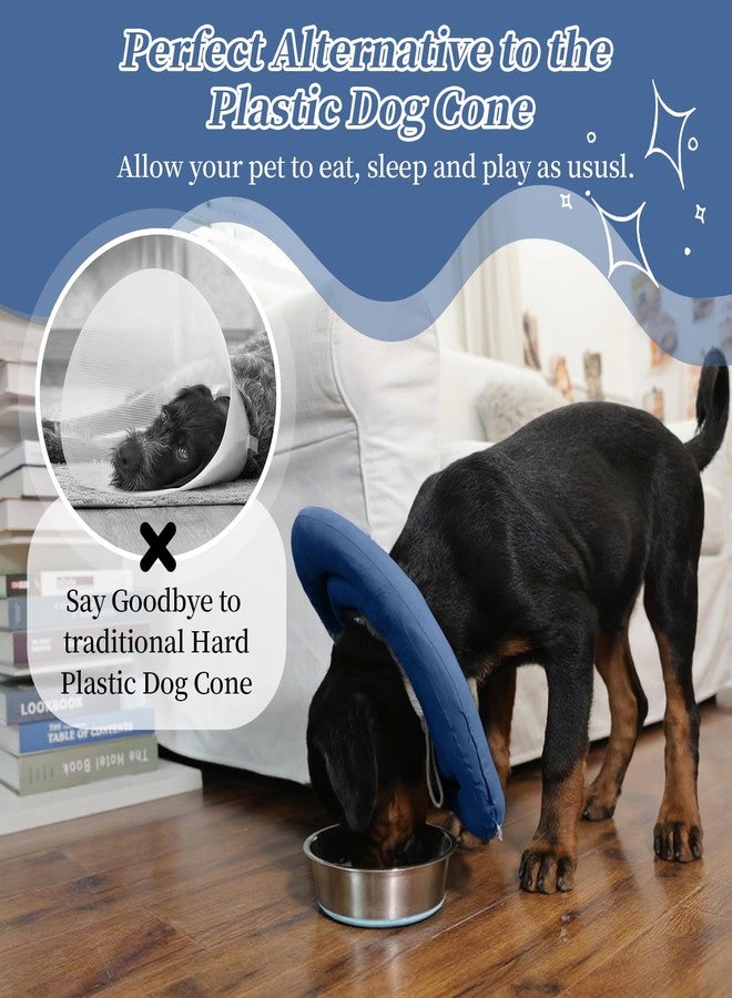 IDOMIK Dog Recovery Collar, Waterproof Soft Dog Cone After Surgery, Comfy Protective Elizabethan Collar Alternative for Dogs Cats, Adjustable Dog Neck Donut Collar Cone Anti-Licking Biting Wounds - Image 4