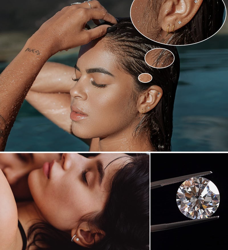 MJust Titanium Earrings for Sensitive Ears 20G Hypoallergenic Stud Hoop Earrings for Women Men Opal Ball CZ Heart Pearl Flat Back Earrings Cartilage Earrings Set - Image 2