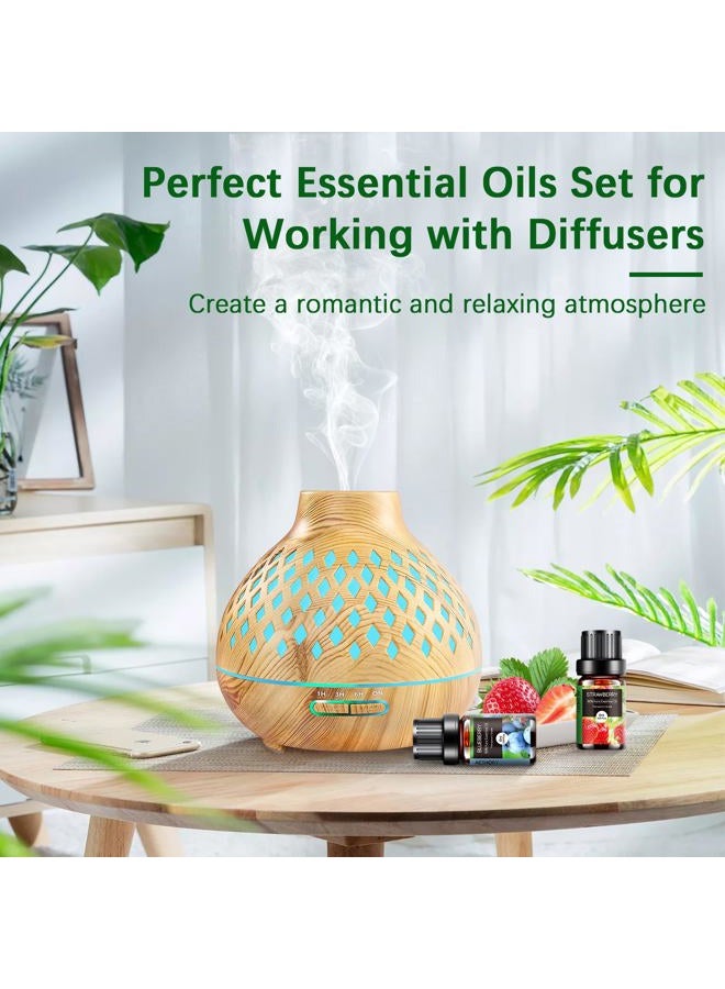 Aeshory 6 x 10ml Fruity Essential Oils Set Fragrance Oil for Diffuser, Aromatherapy, Candle Making, Strawberry, Cherry, Blueberry, Mango, Coconut Fragrance Oil - Image 4