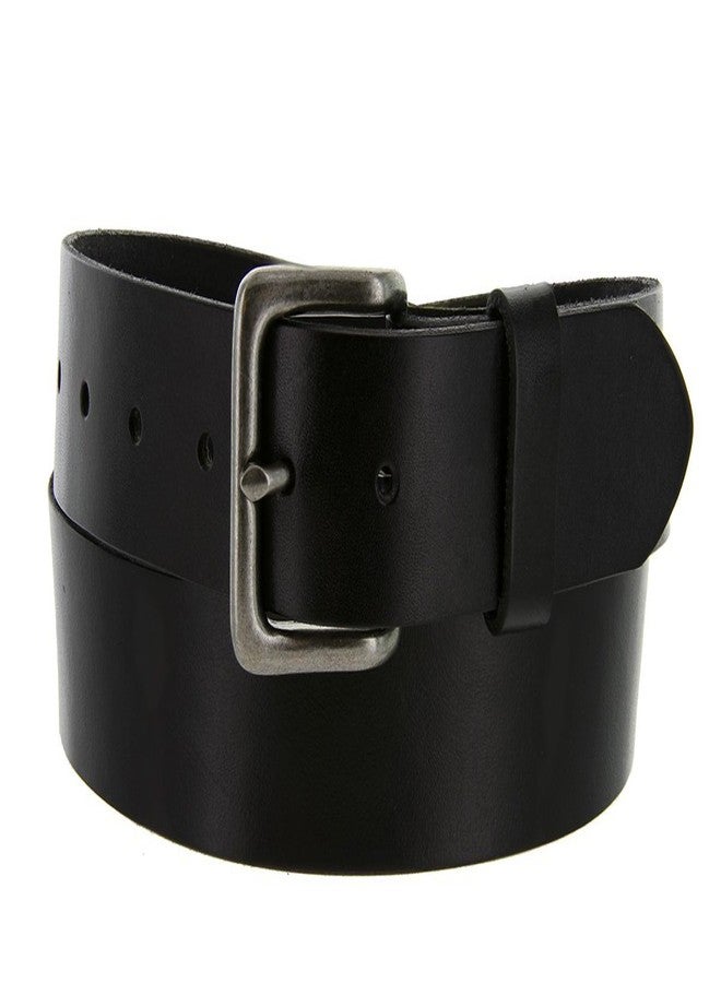 بيلتس.كوم حزام جينز رجالي من الجلد الطبيعي الكامل من Belts.com، موديل A399، أسود، مقاس 34، عرض 1.5 بوصة - Image 1