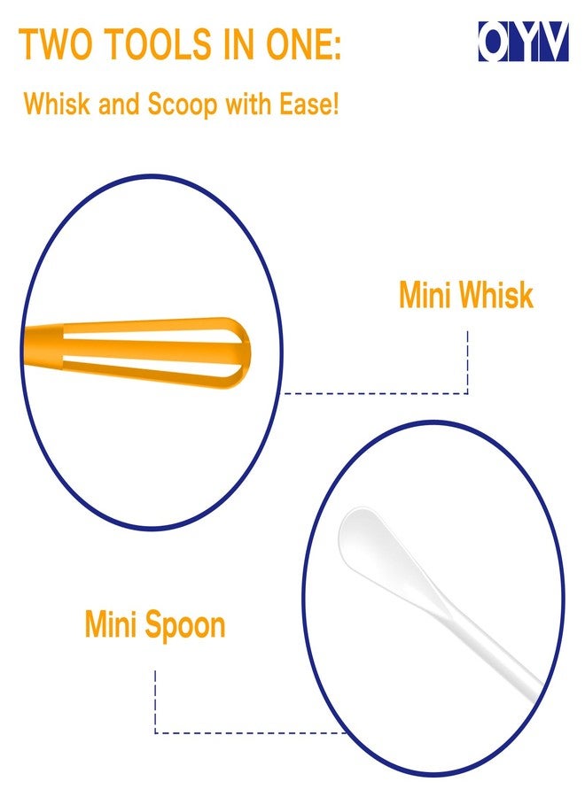 OYV multifunctional mini whisk,mini spoon,small whisks for cooking,tiny whisk 2 pieces,mini small wisk,for Blending,Whisking,Beating Ingredients, Mixing Sauces - Image 2