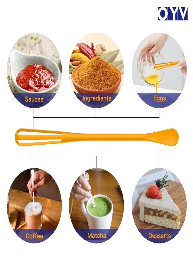OYV multifunctional mini whisk,mini spoon,small whisks for cooking,tiny whisk 2 pieces,mini small wisk,for Blending,Whisking,Beating Ingredients, Mixing Sauces - Image 3