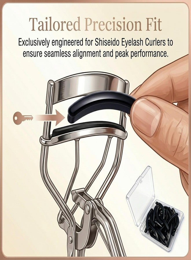 AETUXU 50Pack Compatible for Shiseido Eyelash Curler Refill Pads,Bulk 50-Piece Silicone Eyelash Curler Refills Compatible wtih Shiseido Lash Curler-Long Lasting Use. - Image 5