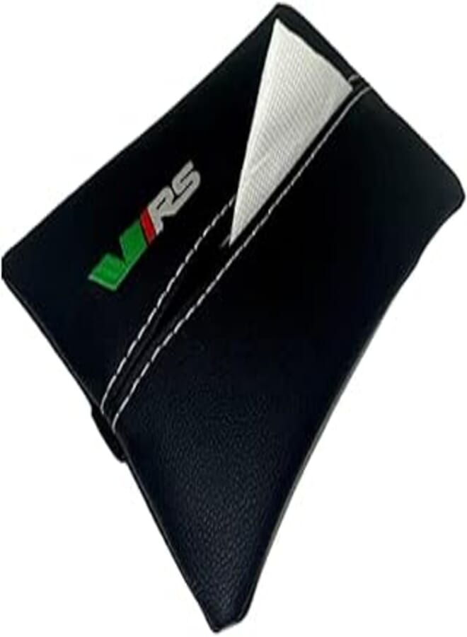 Leather Car Tissue Holder Logo "v.i.r.s " Hangs On Rear Seat Headrest