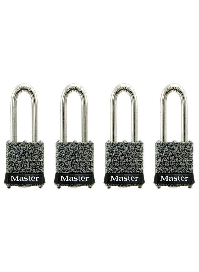 Master Lock Padlock, 1-9/16 in. Wide, 4 Padlocks Total (Keyed Alike - Same Key Opens 4 Locks) - Image 1