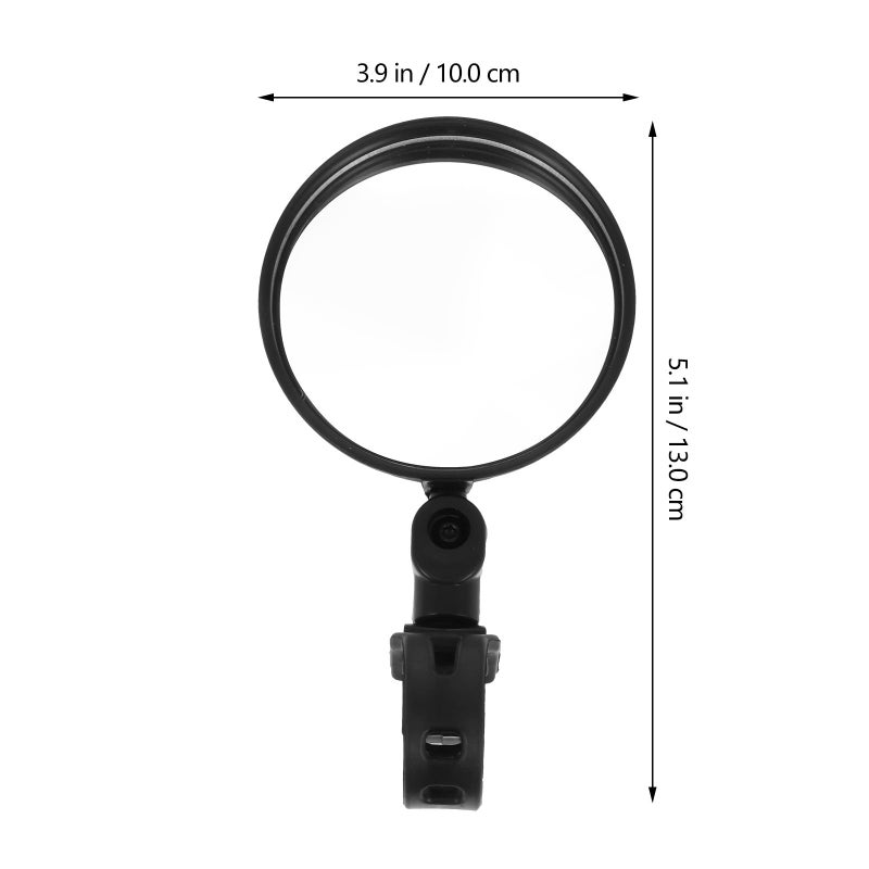 Oval Acrylic Bicycle Rearview Mirror Adjustable Wide Angle Safe Cycling for Bike and Scooter - Image 3