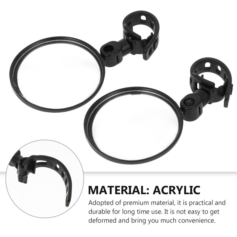 Oval Acrylic Bicycle Rearview Mirror Adjustable Wide Angle Safe Cycling for Bike and Scooter - Image 5