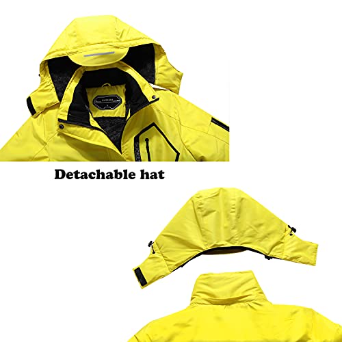 SUOKENI Women's Waterproof Warm Winter Snow Coat Hooded Raincoat Ski Snowboarding Jacket - Image 4