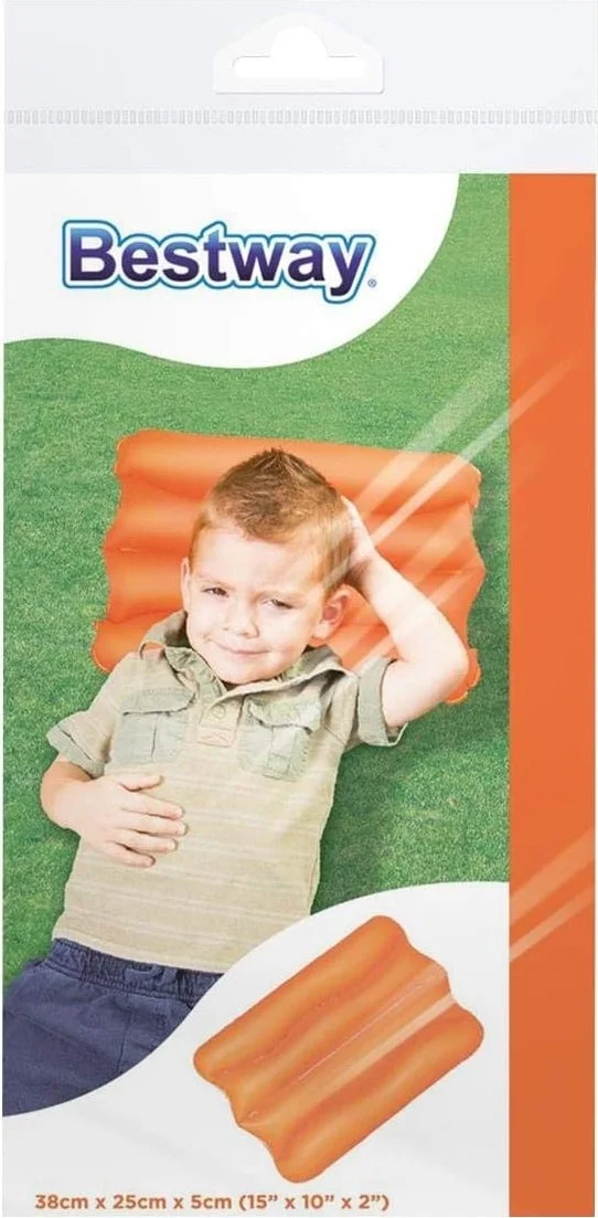 Bestway Inflatable Pillow - Travel Pillow - Camping Pillow - Kids Inflatable Sea Pillow - Kids Beach Pillow