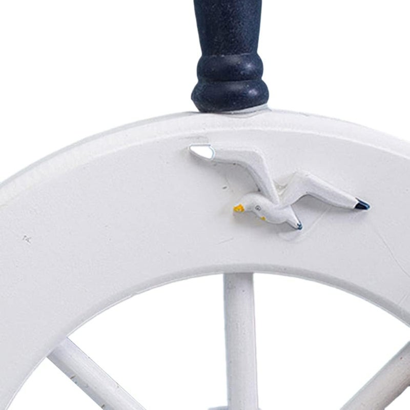 ويوبلز زينة دفة قارب البحر الأبيض المتوسط، عجلة قيادة خشبية معلقة، زينة جدارية منزلية (ب) - Image 4