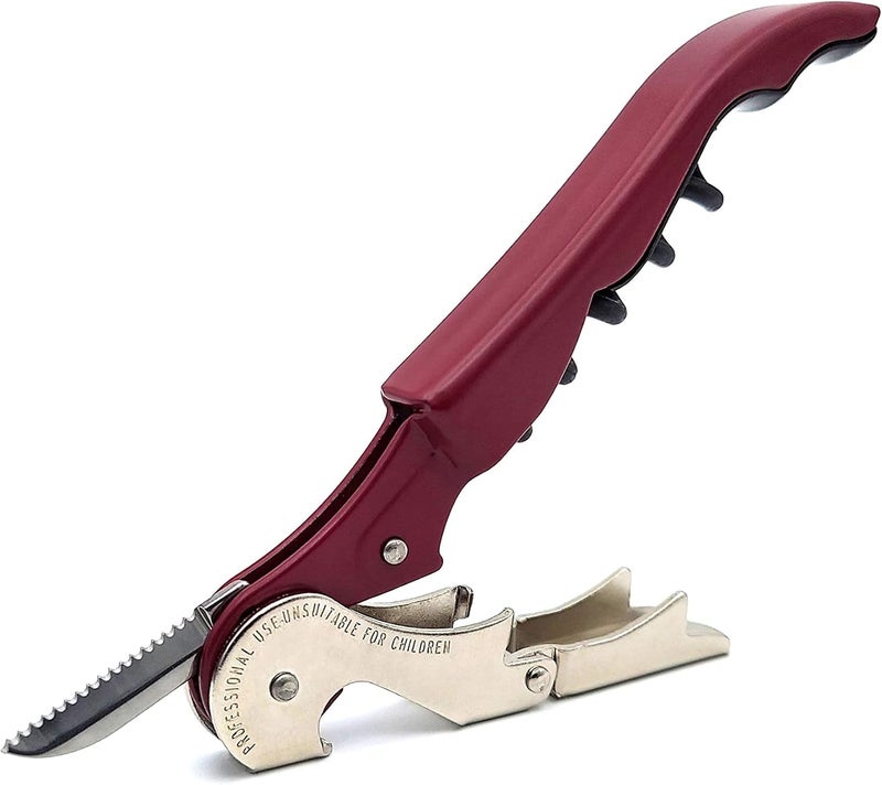 Pulltap's Genuine Classic 500 Waiter's Corkscrew – Double-Hinged Wine Key with Hinged Foil Cutter – Patented Design – Made in Spain – Bordeaux (Burdeos) - Image 1