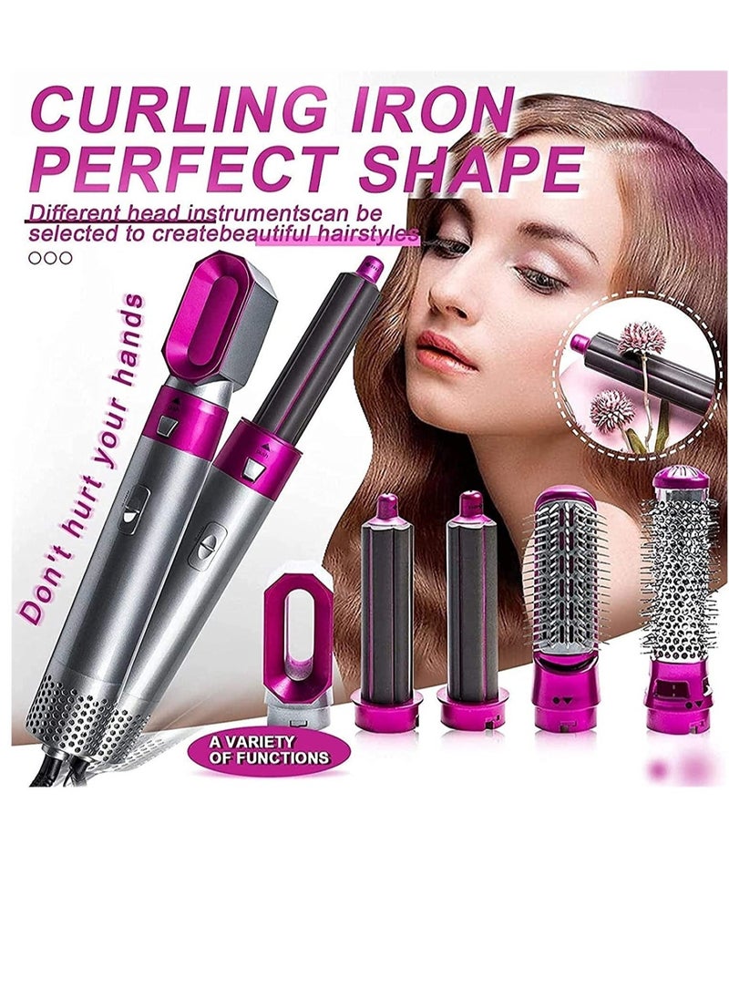 TIGER Hair Dryer Brush 5 In 1 Hair Blower Brush Hot Air Styler Comb One Step Hairdryer Electric Blowing Hair Dryer Auto Curling Iron - Image 1