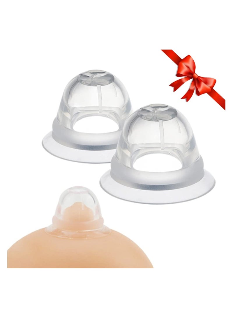 Zikra 1 Pair Inverted Nipple Correction Tool, Shy Nipple Improvement Device Non-Surgical Nipple Corrector Silicone Nipple Corrector Nipple Shaper for Breastfeeding or Women, Softly Wear Day and Night