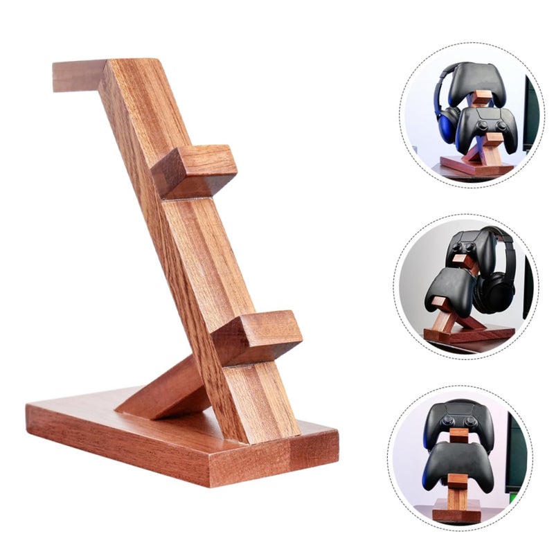 Universal Gaming Controller Stand Headset Holder Storage Rack Organizer Black - Image 3